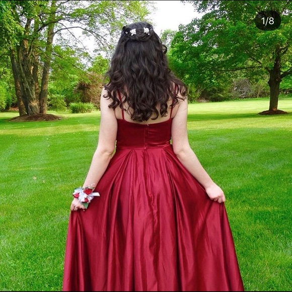 maroon red prom dress ❤️ - Picture 2 of 3
